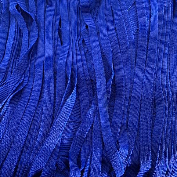 Herve Leger Blue Leilei Fringe Dress - Picture 16 of 16